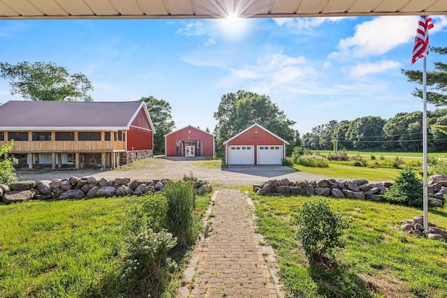 W1511 County Rd Hh, Fremont, WI 54940 - view of yard with a garage and an outdoor structure