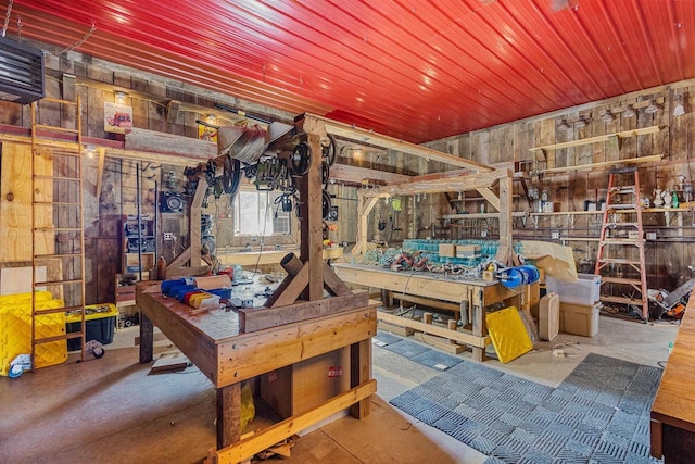 W1511 County Rd Hh, Fremont, WI 54940 - playroom featuring concrete floors
