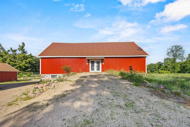 W1511 County Rd Hh, Fremont, WI 54940 - view of outbuilding with french doors
