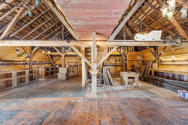 W1511 County Rd Hh, Fremont, WI 54940 - view of unfinished attic