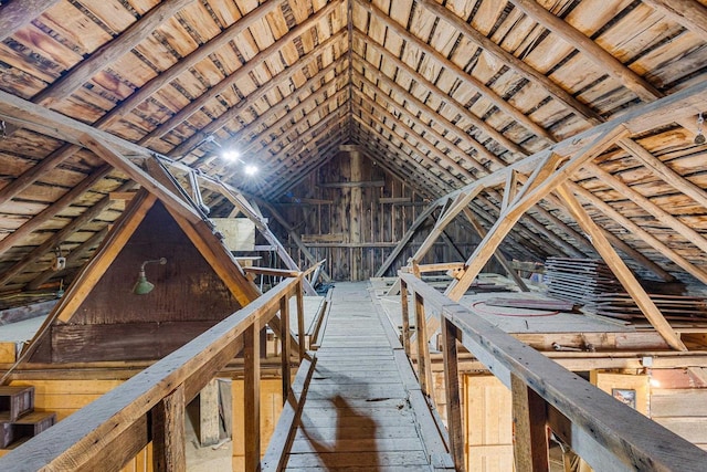 W1511 County Rd Hh, Fremont, WI 54940 - view of unfinished attic