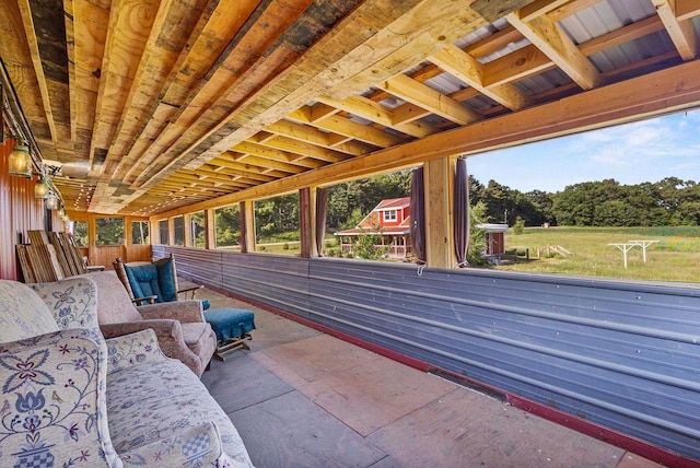 W1511 County Rd Hh, Fremont, WI 54940 - view of patio featuring an outdoor structure