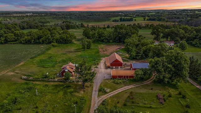 W1511 County Rd Hh, Fremont, WI 54940 - aerial view at dusk of a view of rural / pastoral area