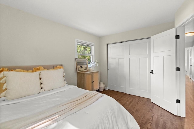 5717 S 42nd St, Greenfield, WI 53221 - bedroom with wood finished floors and a closet