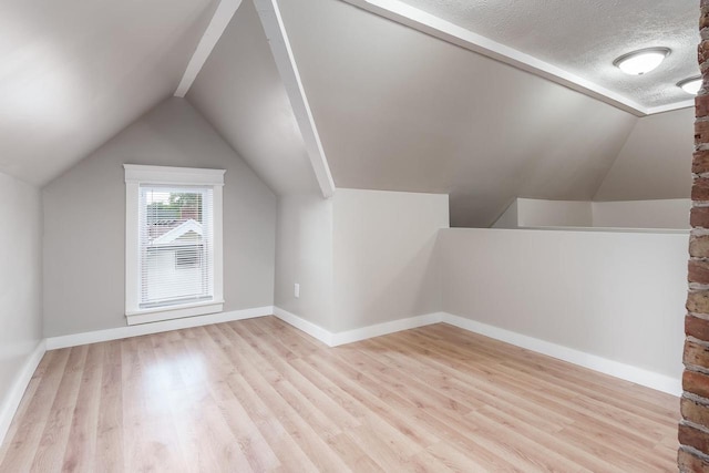 716 Vernon Ave, Beloit, WI 53511 - bonus room featuring lofted ceiling, light wood finished floors, and a textured ceiling