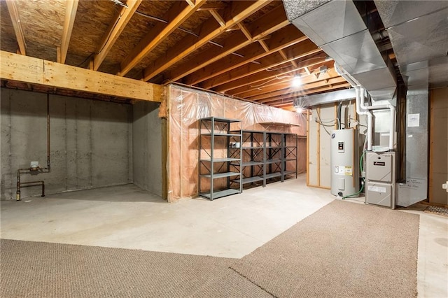 1163 Pine Acre Ln, Chippewa Falls, WI 54729 - unfinished basement with water heater and heating unit