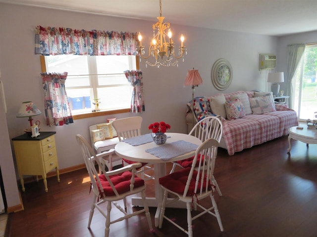306 N Sales St Unit # 1, Merrill, WI 54452 - dining space featuring wood finished floors and a chandelier
