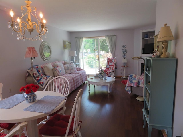 306 N Sales St Unit # 1, Merrill, WI 54452 - dining space with hardwood / wood-style floors and a chandelier