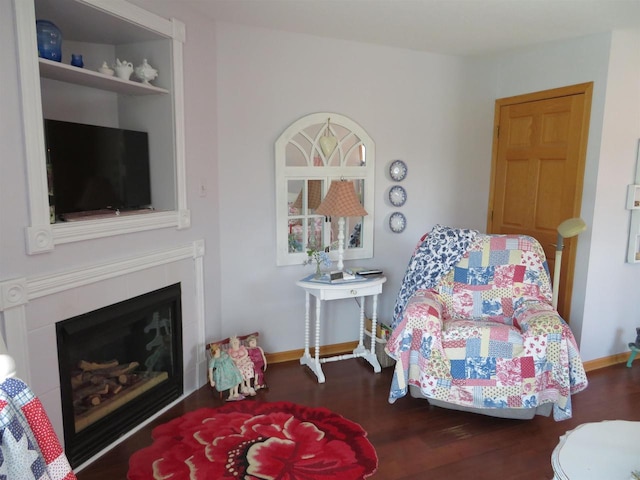 306 N Sales St Unit # 1, Merrill, WI 54452 - living area with wood finished floors and a glass covered fireplace