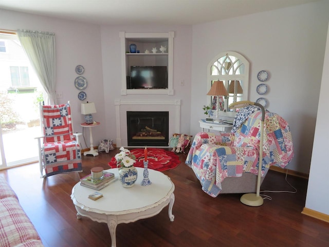 306 N Sales St Unit # 1, Merrill, WI 54452 - living room with wood finished floors and a glass covered fireplace