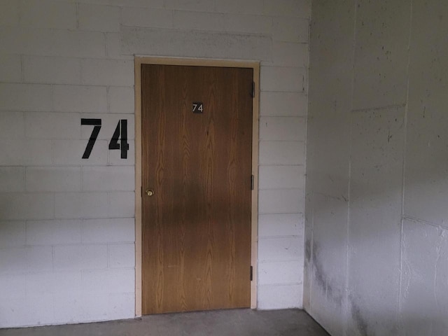 N113W16241 Sylvan Cir Unit 110, Germantown, WI 53022 - property entrance featuring concrete block siding