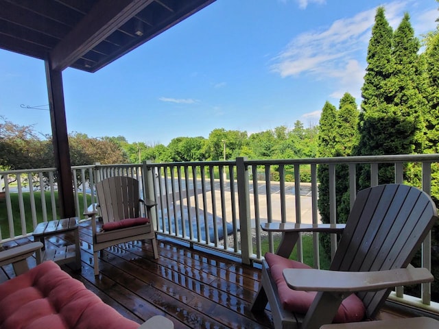 N113W16241 Sylvan Cir Unit 110, Germantown, WI 53022 - view of wooden deck