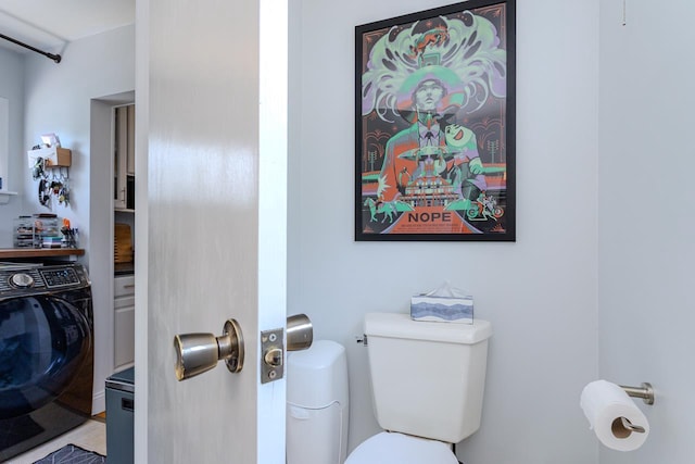 1756 Church St, Stevens Point, WI 54481 - bathroom with washer / dryer and toilet