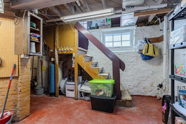1756 Church St, Stevens Point, WI 54481 - below grade area featuring gas water heater and a water softener