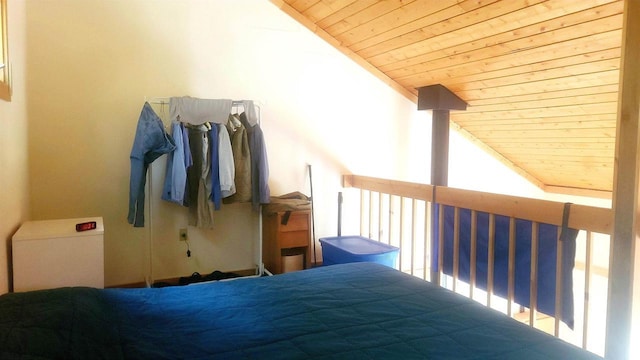 W4799 Rocky Hill Dr, Pembine, WI 54156 - bedroom with wood ceiling and vaulted ceiling