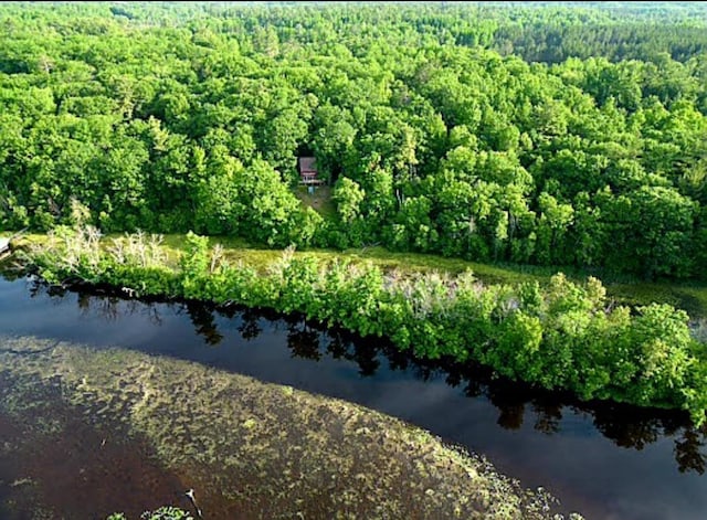 W4799 Rocky Hill Dr, Pembine, WI 54156 - aerial overview of property's location with a nearby body of water and a forest