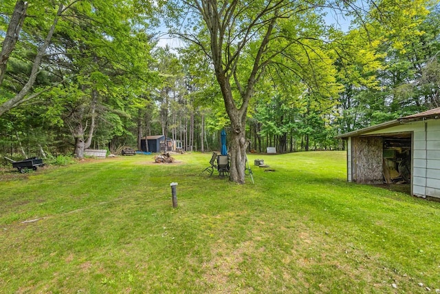 W914 Madsen Rd, Marinette, WI 54143 - view of green lawn featuring an outbuilding