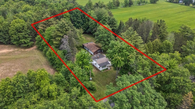 W914 Madsen Rd, Marinette, WI 54143 - overview of rural landscape featuring property parcel outlined