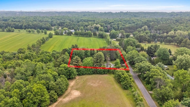 W914 Madsen Rd, Marinette, WI 54143 - view of property location with property boundaries highlighted and a heavily wooded area