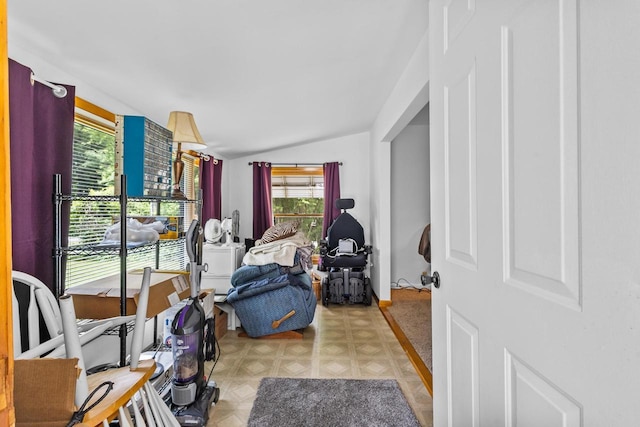 W914 Madsen Rd, Marinette, WI 54143 - sitting room featuring healthy amount of natural light and lofted ceiling