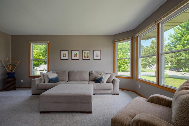 3637 121st Pl, Pleasant Prairie, WI 53158 - carpeted living room with baseboards