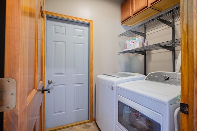 3637 121st Pl, Pleasant Prairie, WI 53158 - washroom with washing machine and clothes dryer and cabinet space