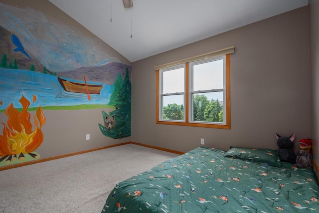 3637 121st Pl, Pleasant Prairie, WI 53158 - bedroom featuring carpet flooring and lofted ceiling