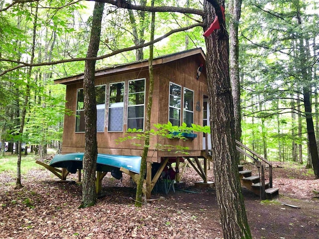 W15036 Poachers Run Ln, Athelstane, WI 54101 - view of home's exterior with stairs
