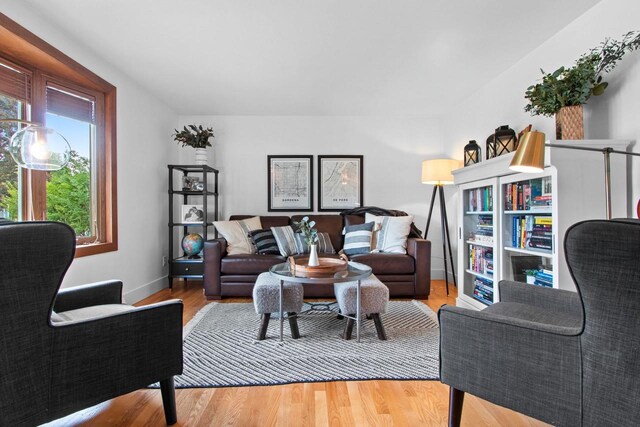 625 N Winnebago St, De Pere, WI 54115 - living room featuring light wood finished floors and baseboards