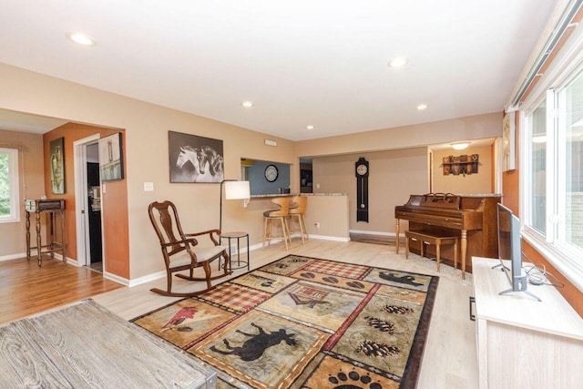 8383 N 50th St, Brown Deer, WI 53223 - living room with light wood-style floors and recessed lighting