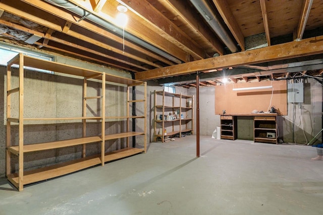2939 W Roselawn Dr, Appleton, WI 54914 - unfinished below grade area with electric panel