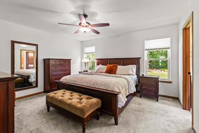 1734 Arthurs Pass, Oconomowoc, WI 53066 - bedroom with light carpet and ceiling fan