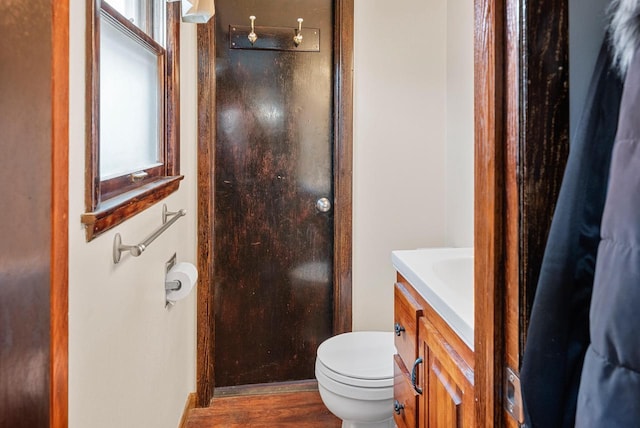 248 E Norport Dr, Port Washington, WI 53074 - bathroom with vanity and wood finished floors