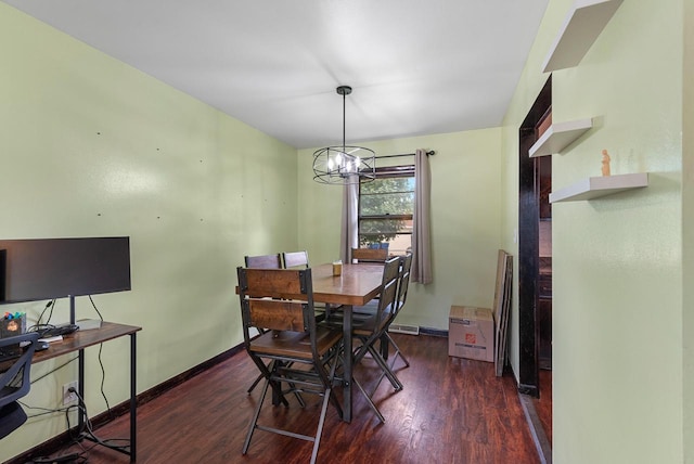 248 E Norport Dr, Port Washington, WI 53074 - dining area featuring a chandelier and wood finished floors