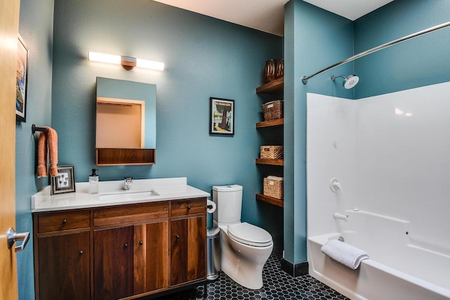 6846 Frank Lloyd Wright Ave, Middleton, WI 53562 - full bath featuring bathtub / shower combination, vanity, and tile patterned flooring