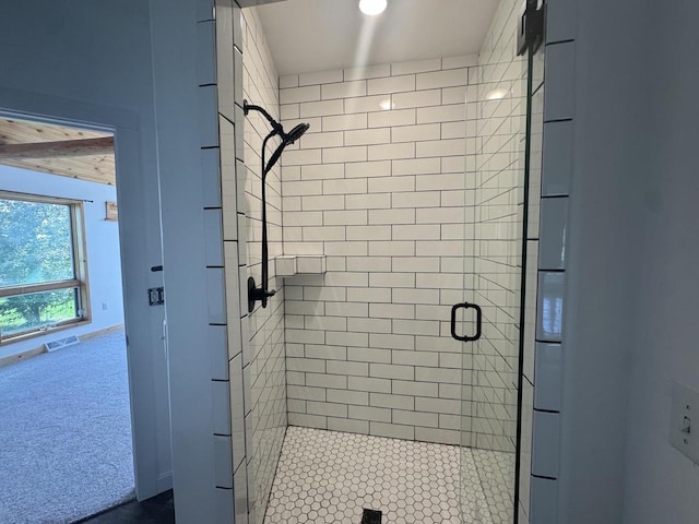 N5516 Polar Rd, Bryant, WI 54418 - full bathroom featuring a shower stall