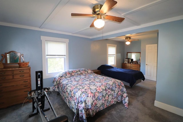 1503 St Lawrence Ave, Beloit, WI 53511 - carpeted bedroom with ceiling fan and baseboards