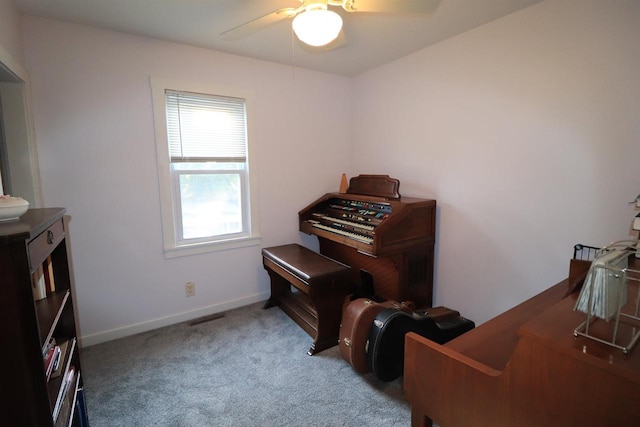 1503 St Lawrence Ave, Beloit, WI 53511 - sitting room featuring a ceiling fan and carpet flooring