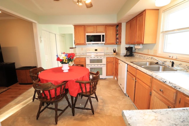 1503 St Lawrence Ave, Beloit, WI 53511 - kitchen with white appliances and light countertops