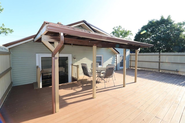 1503 St Lawrence Ave, Beloit, WI 53511 - deck featuring outdoor dining area
