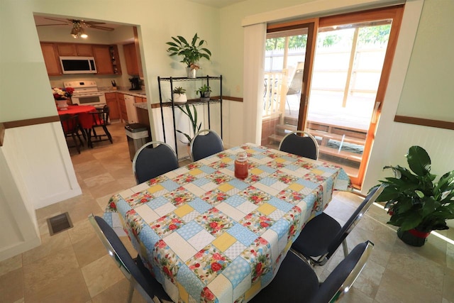 1503 St Lawrence Ave, Beloit, WI 53511 - dining area with ceiling fan