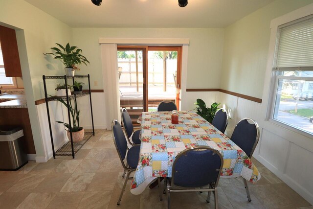 1503 St Lawrence Ave, Beloit, WI 53511 - dining space with wainscoting