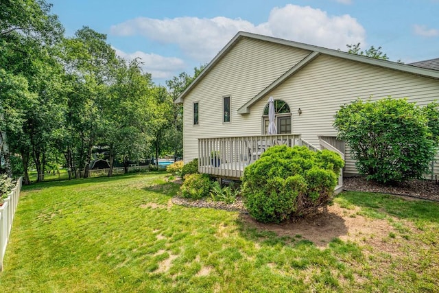 4129 Birch Crest Ln, Eau Claire, WI 54701 - view of property exterior with a wooden deck