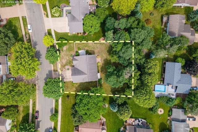 4129 Birch Crest Ln, Eau Claire, WI 54701 - aerial view of residential area featuring property parcel outlined