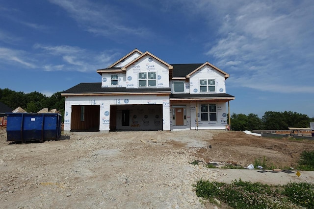 511 Woodside Ct, West Bend, WI 53095 - property under construction with covered porch