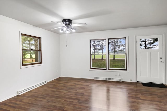 W2726 Marion St, Neshkoro, WI 54960 - entryway with wood finished floors and ceiling fan