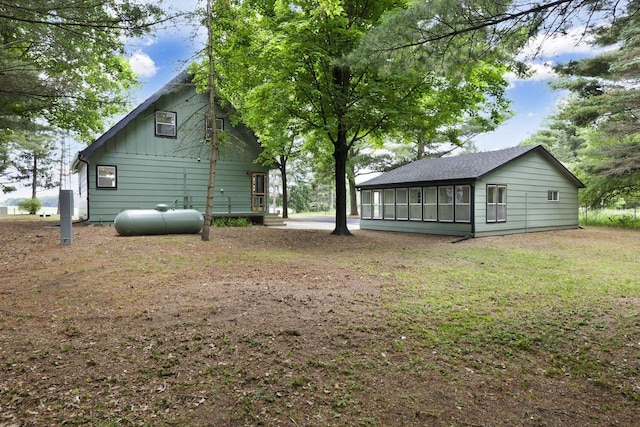 W2726 Marion St, Neshkoro, WI 54960 - view of yard with a sunroom