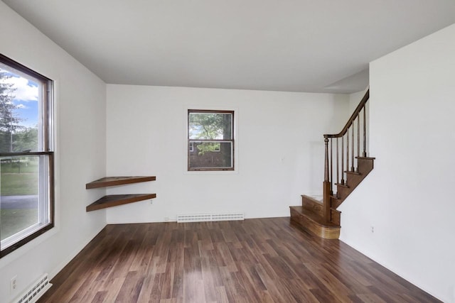 W2726 Marion St, Neshkoro, WI 54960 - unfurnished room with stairs and wood finished floors