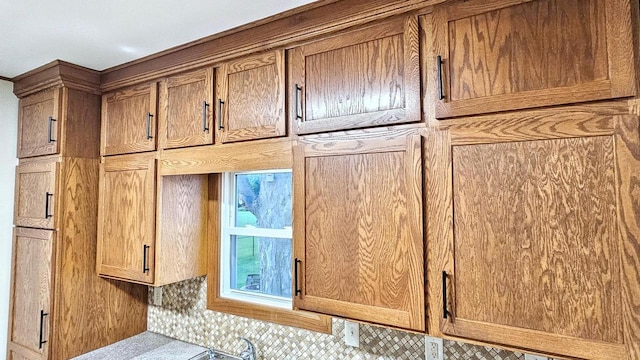 553 W 17th Ave, Oshkosh, WI 54902 - kitchen view of brown cabinets