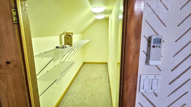 553 W 17th Ave, Oshkosh, WI 54902 - spacious closet with lofted ceiling and carpet flooring